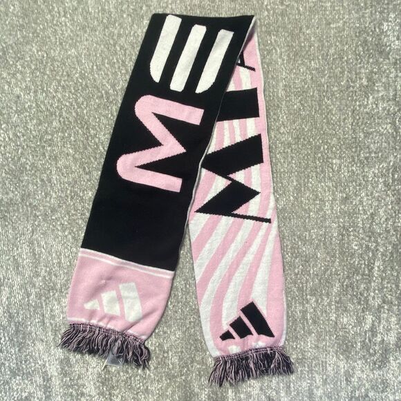 Adidas Messi Miami‎ #10 Soccer Scarf Pink Black White Football Fan Supporter - Picture 1 of 7
